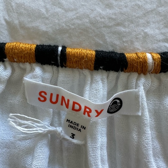 Sundry NWT white gauze cover up dress, size large (3) - Picture 7 of 15